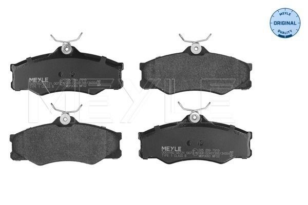 MEYLE 025 209 7919: Piduriklotsid Esisild, koos kokkusurumisvastase plekiga, ORIGINAL Quality