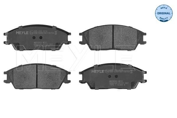 MEYLE 025 210 1214: Plaquettes de frein Essieu avant, avec tôle anti-bruit, ORIGINAL Quality