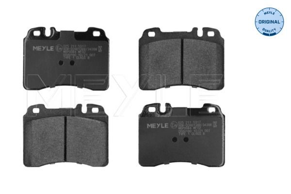 MEYLE 025 211 5317: Piduriklotsid Esisild, koos kokkusurumisvastase plekiga, ORIGINAL Quality
