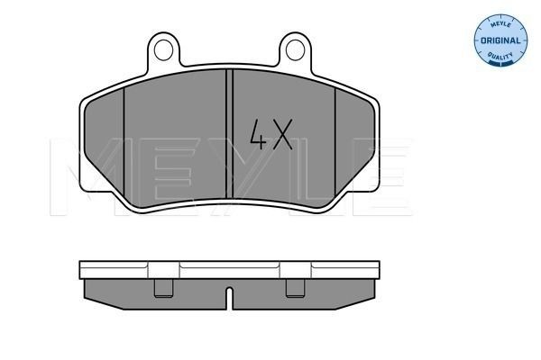 MEYLE 025 212 3316: Kit pastiglie freni Assale anteriore, con lamierino anticigolío, ORIGINAL Quality