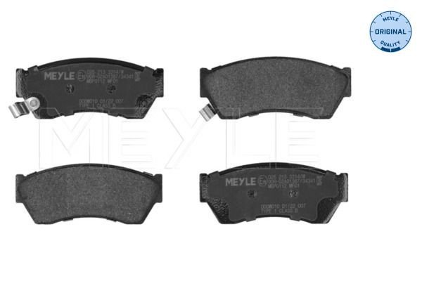 MEYLE 025 213 3314/W: Piduriklotsid Esisild, koos kokkusurumisvastase plekiga, ORIGINAL Quality
