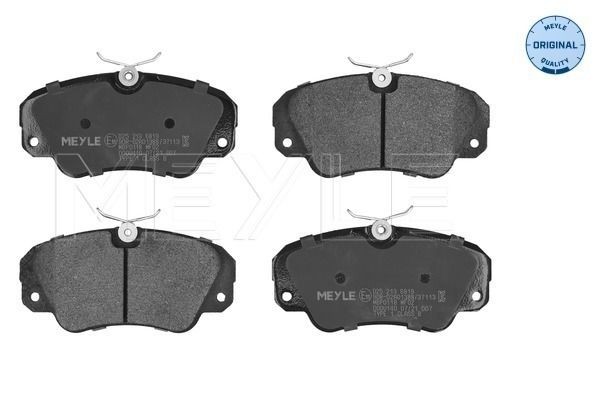 MEYLE 025 213 6819: Piduriklotsid Esisild, koos kokkusurumisvastase plekiga, ORIGINAL Quality