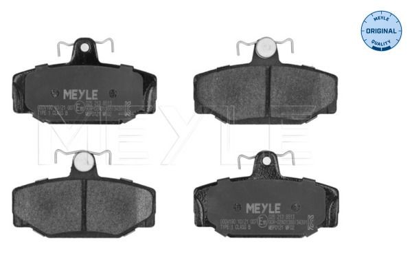 MEYLE 025 213 8513: Piduriklotsid Tagasild, koos kokkusurumisvastase plekiga, ORIGINAL Quality