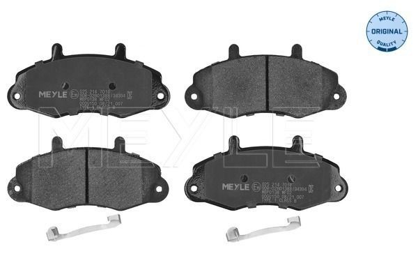 MEYLE 025 214 7018: Piduriklotsid Esisild, koos kokkusurumisvastase plekiga, ORIGINAL Quality