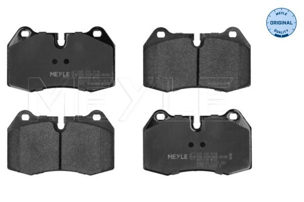 MEYLE 025 214 7118: Piduriklotsid Esisild, koos kokkusurumisvastase plekiga, ORIGINAL Quality