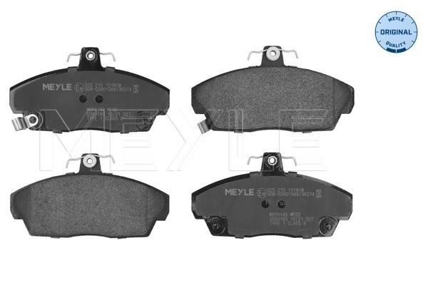 MEYLE 025 215 1518/W: Plăcuțe de frână punte fata, cu tabla anti scartait, ORIGINAL Quality