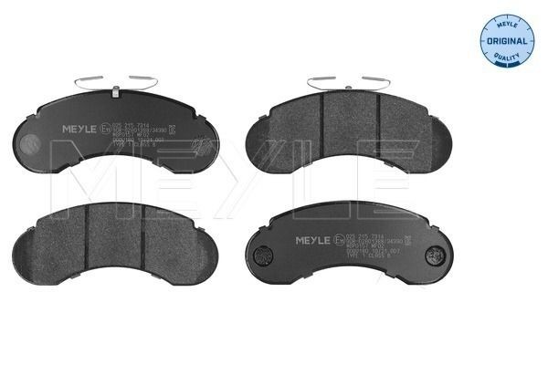 MEYLE 025 215 7314: Piduriklotsid Esisild, koos lisadega, koos kokkusurumisvastase plekiga, ORIGINAL Quality