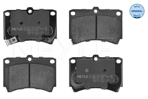 MEYLE 025 216 5415/W: Piduriklotsid Esisild, koos kokkusurumisvastase plekiga, ORIGINAL Quality