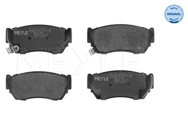 MEYLE 025 216 5716/W: Piduriklotsid Esisild, koos kokkusurumisvastase plekiga, ORIGINAL Quality