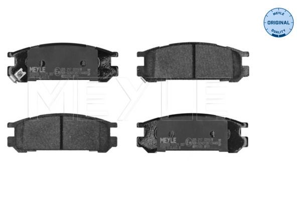 MEYLE 025 217 0315/W: Plăcuțe de frână puntea spate, cu tabla anti scartait, ORIGINAL Quality