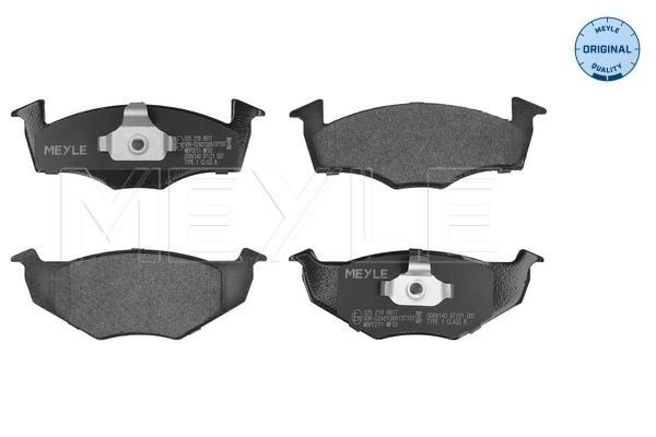 MEYLE 025 218 6617: Piduriklotsid Esisild, koos kokkusurumisvastase plekiga, ORIGINAL Quality