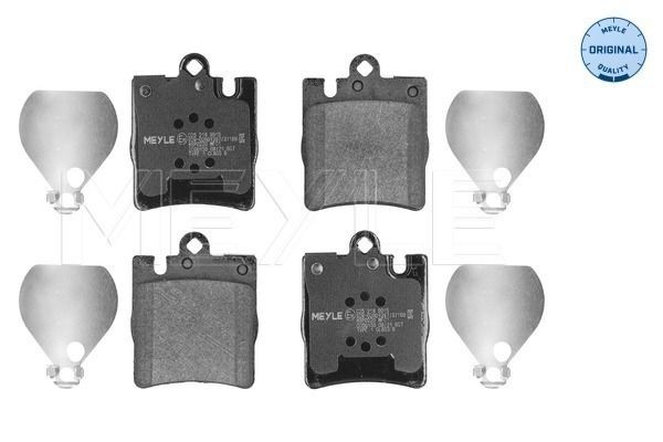 MEYLE 025 218 9915: Kit pastiglie freni Assale posteriore, con lamierino anticigolío, ORIGINAL Quality
