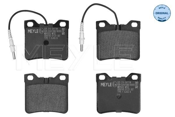 MEYLE 025 219 0417/W Bremsbeläge Hinterachse, mit Anti-Quietsch-Blech, ORIGINAL Quality