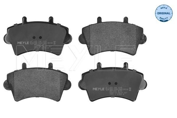 MEYLE 025 236 1318: Piduriklotsid Esisild, koos kokkusurumisvastase plekiga, ORIGINAL Quality