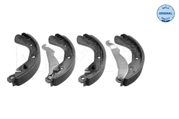 MEYLE 614 042 1006: Piduriklotside komplekt Tagasild, 200mm, koos kangiga, ilma vedruta, ORIGINAL Quality