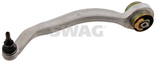 SWAG 32 73 0019: Brat, suspensie roata partea de jos, Axa fata stanga, spate, Aluminiu, cu articulatie de sarcina/ghidare, cu bucsa de cauciuc