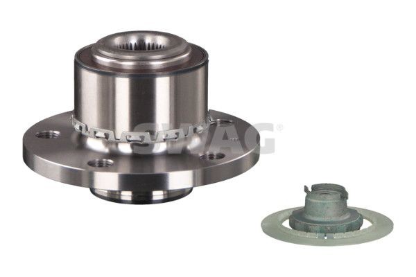 SWAG 32 92 4414: Juego de cojinete de rueda Eje delantero, izquierda, Eje delantero, derecha, con tuerca del eje, Rodamiento integrado en buje de rueda, con anillo sensor magnético incorporado, con anillo sensor ABS