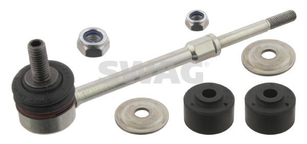 SWAG 50 93 0830: Brat / bieleta suspensie, stabilizator Axa spate stanga, Axa spate dreapta, 180mm, cu piulițe, cu șaibe suport