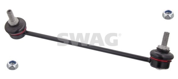SWAG 60 91 9649: Stabilisaator, Stabilisaator esisild vasakul, 255mm, Metall, mutritega
