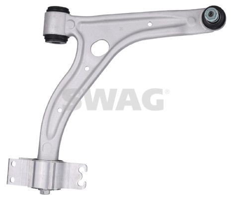 SWAG 33 11 0266: Bras de suspension Essieu avant droit, Aluminium, avec paliers en caoutchouc, avec rotule de suspension