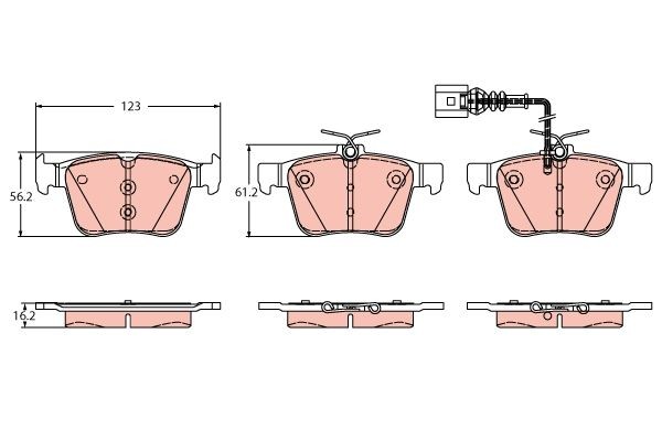 TRW GDB2358: Kit pastiglie freni