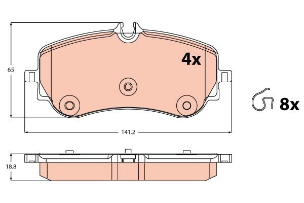 TRW GDB2379: Piduriklotsid