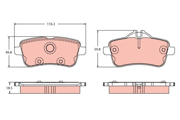 TRW GDB2391: Bromsbelägg