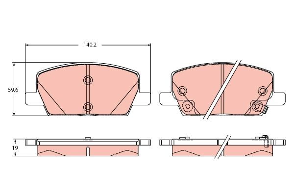 TRW GDB2407: Kit pastiglie freni
