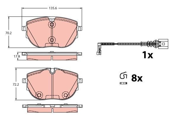 TRW GDB2412: Piduriklotsid