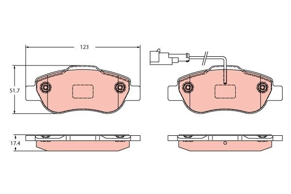 TRW GDB2415: Kit pastiglie freni