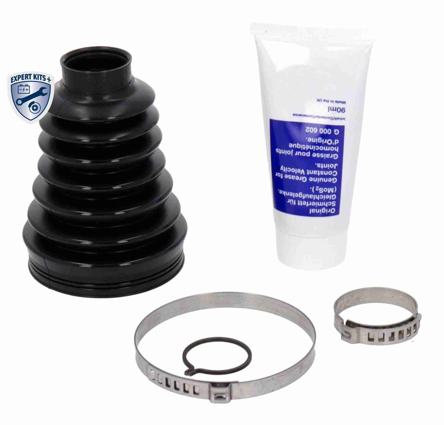 VAICO V20-4595: Jeu de joint-soufflet, arbre de commande EXPERT KITS + Essieu avant gauche, Essieu avant droit, du côté boîte de vitesses, Thermoplastique