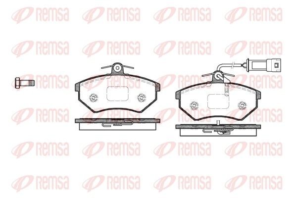 REMSA 0134.52: Juego de pastillas de freno Eje delantero, con accesorios, con muelle, con lámina adhesiva, con tornillos