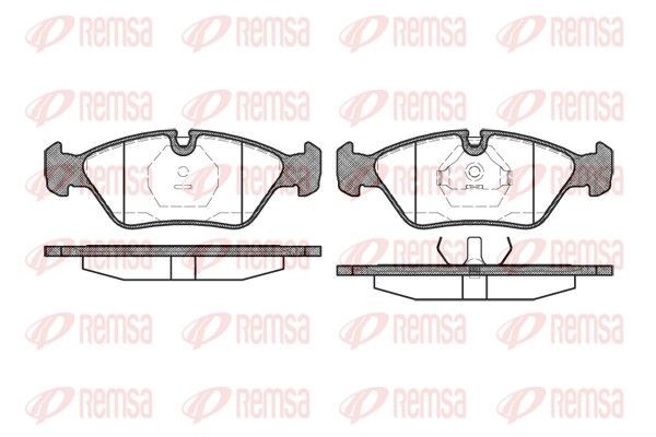 REMSA 0139.00: Plaquettes de frein Essieu avant, avec accessoires, avec ressort, avec feuille collante