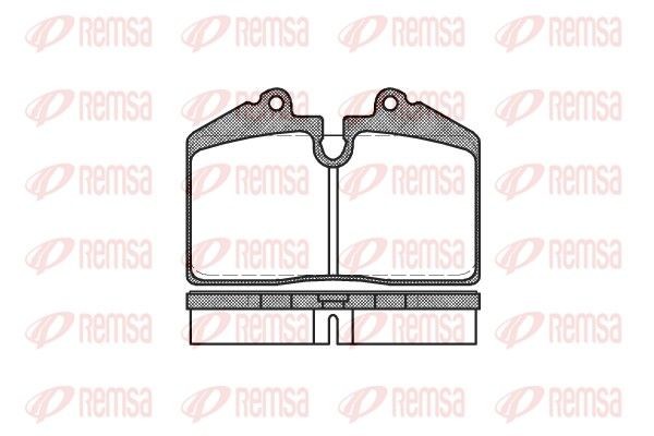 REMSA 0140.20: Plaquettes de frein Essieu avant, avec accessoires, avec feuille collante