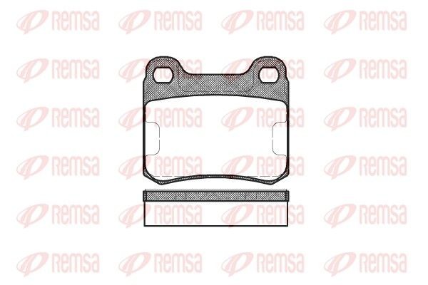 REMSA 0157.10: Plaquettes de frein Essieu arrière, avec accessoires, avec feuille collante
