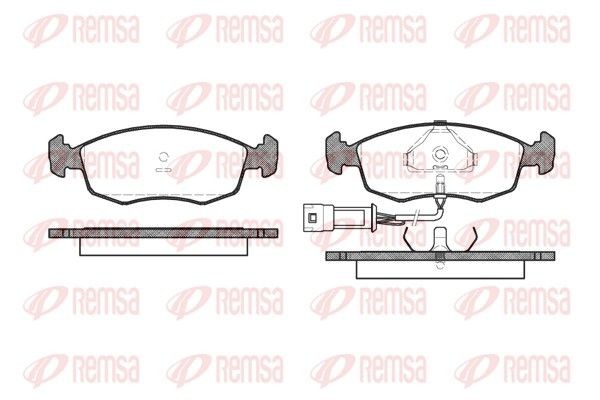 REMSA 0172.02: Juego de pastillas de freno Eje delantero, con accesorios, con muelle, con lámina adhesiva