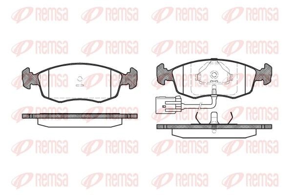 REMSA 0172.22: Juego de pastillas de freno Eje delantero, con accesorios, con muelle, con lámina adhesiva