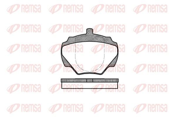 REMSA 0222.00: Plaquettes de frein Essieu arrière, avec accessoires, avec feuille collante