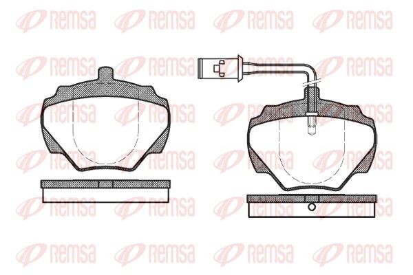 REMSA 0222.01: Plaquettes de frein Essieu arrière, avec accessoires, avec feuille collante