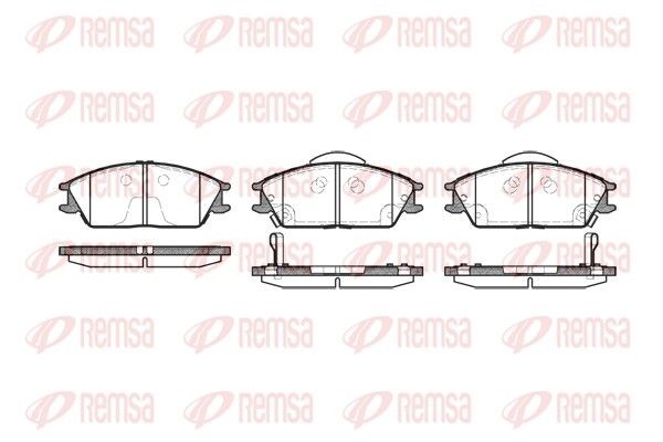 REMSA 0224.22: Kit pastiglie freni Assale anteriore, con accessori, con foglio adesivo
