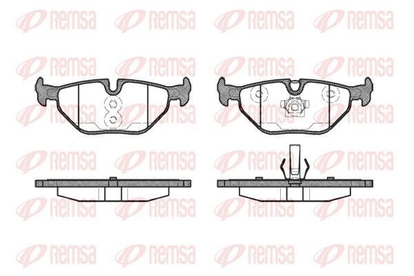 REMSA 0265.40: Kit pastiglie freni Assale posteriore, con accessori, con molla, con foglio adesivo
