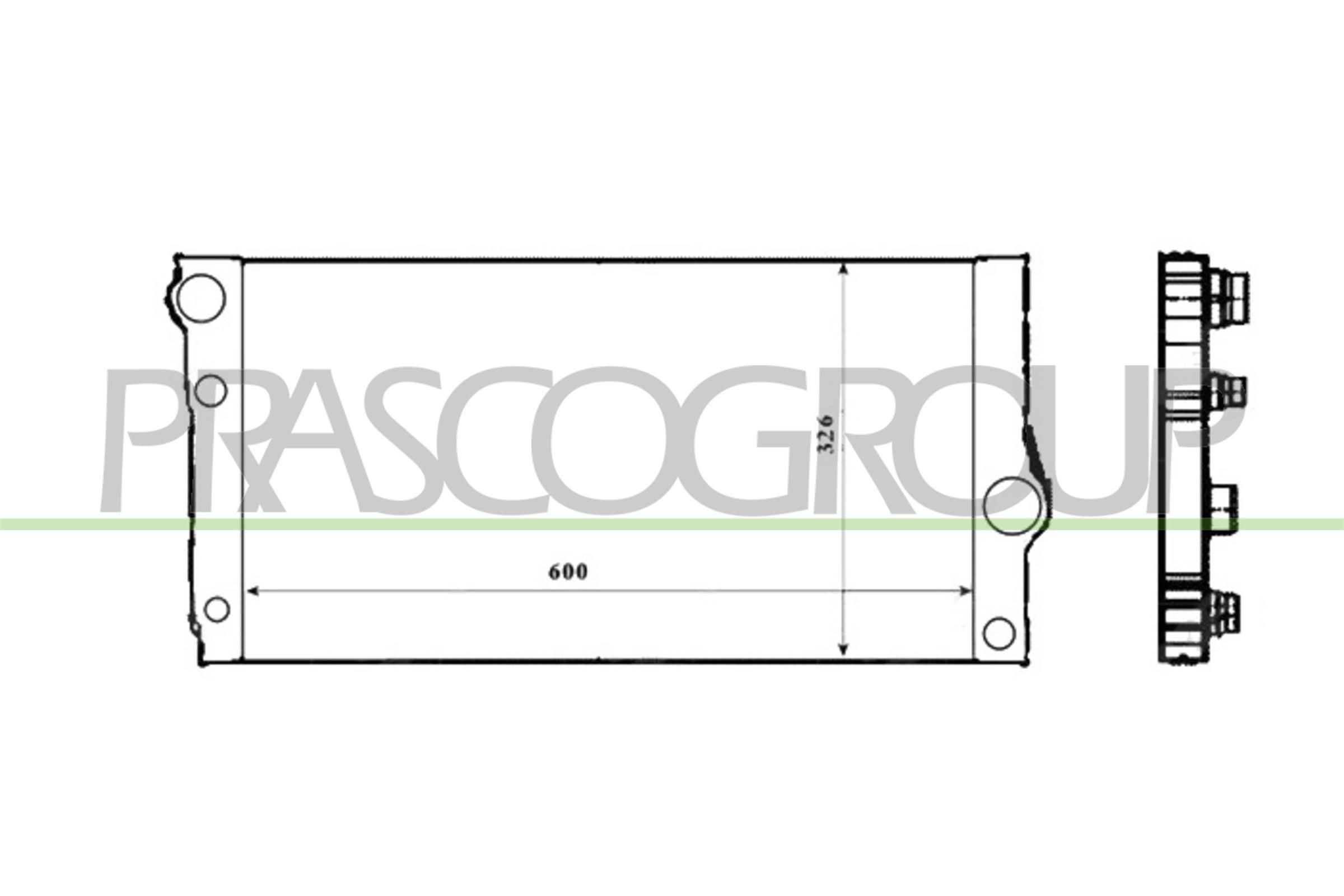 PRASCO BM048R005: Radiaator, mootorijahutus PrascoSelection