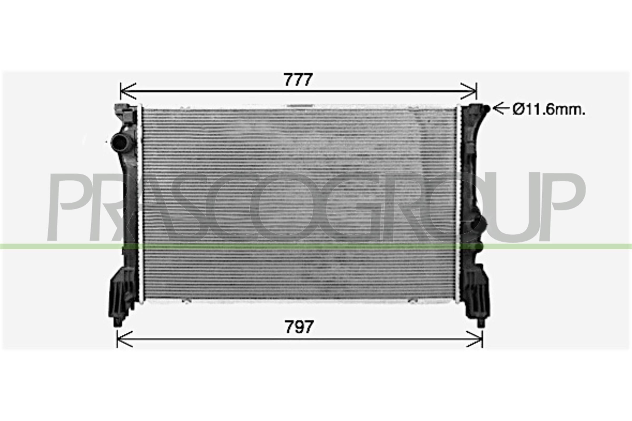 PRASCO ME912R001: Radiateur du moteur PrascoSelection avec raccords rapides