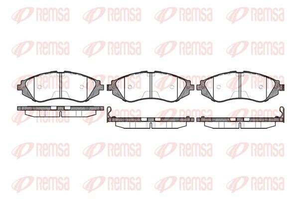 REMSA 0645.02: Kit pastiglie freni Assale anteriore, con accessori, con foglio adesivo
