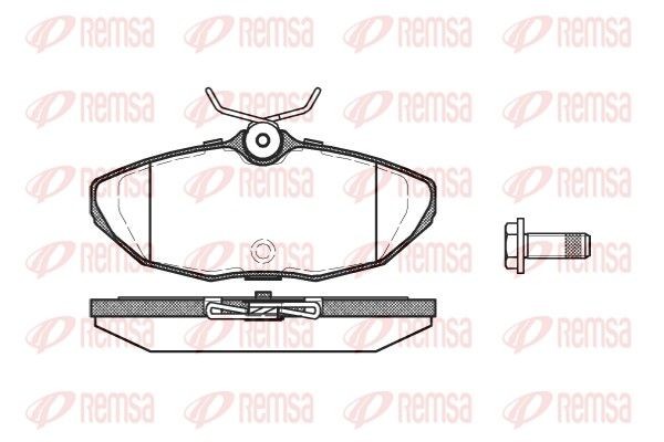 REMSA 0732.00: Juego de pastillas de freno Eje trasero, con accesorios, con muelle, con lámina adhesiva, con tornillos