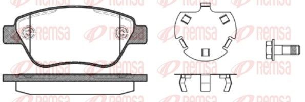 REMSA 0858.30: Piduriklotsid Esisild, koos lisadega, koos kleepfooliumiga, koos kruvidega