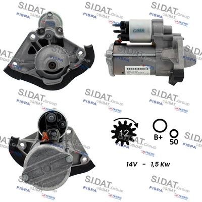 FISPA S12BH0948: Štartér 1,5kW