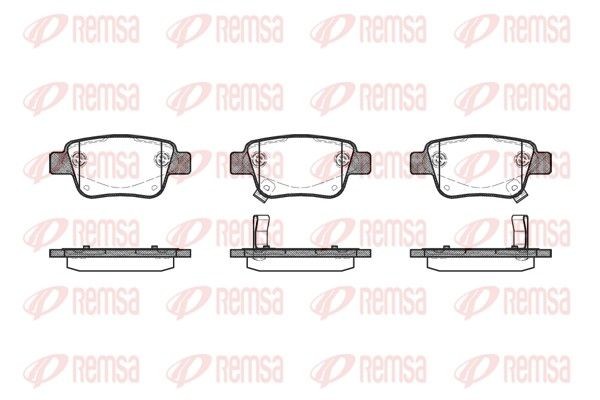 REMSA 1047.02: Kit pastiglie freni Assale posteriore, con accessori, con foglio adesivo