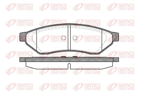 REMSA 1049.00: Plaquettes de frein Essieu arrière, avec accessoires, avec feuille collante
