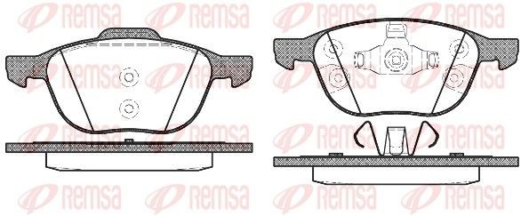 REMSA 1082.30: Kit pastiglie freni Assale anteriore, con accessori, con molla, con foglio adesivo